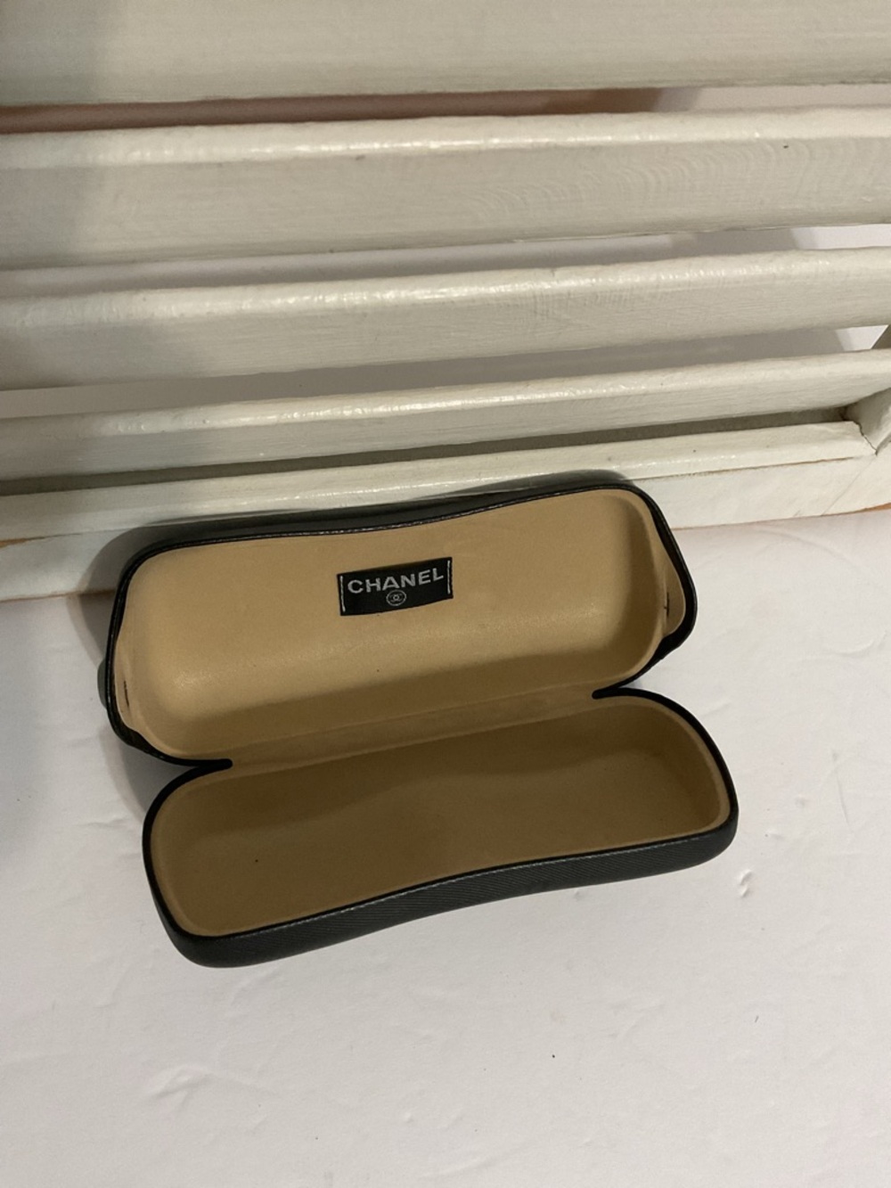 CHANEL Black Embossed Hard Sunglasses Case - Picture 5 of 5
